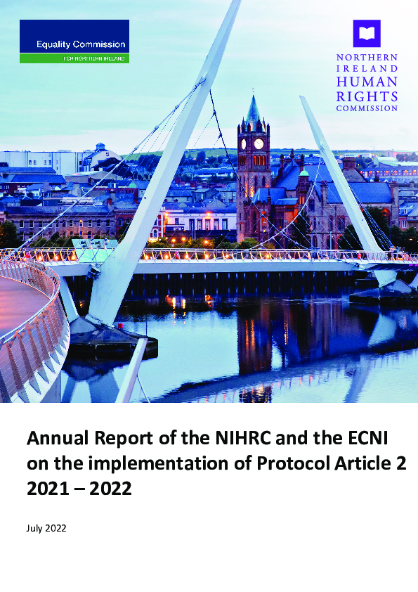Annual Report of the NIHRC and ECNI on the implementation of Protocol Article 2 2021 – 2022
